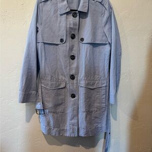 CAbi Purple Utility Jacket with Lightweight Fabric and Long Sleeves